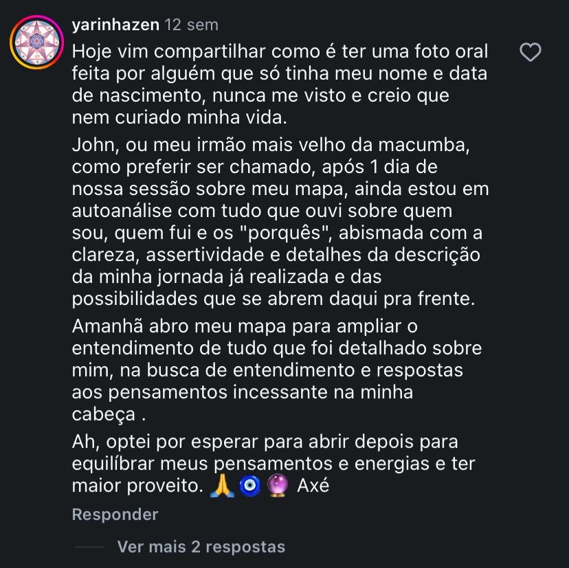 Depoimento de cliente sobre o atendimento